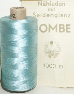 Nähfaden mit Seidenglanz Näh Kunstseide Hellblau BOMBE 1 x 1000m SEHR ALT /2655 - Bild 1 von 7
