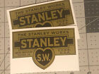 Stanley Tools Oak Chest Gold And Black Sweetheart Vinyl Decals Set Of 2