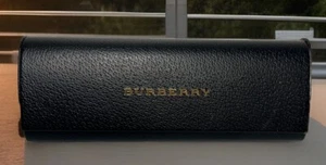 Black Burberry Hard Sided Magnetic Sunglasses Eyeglasses Eye Sun Glasses Case - Picture 1 of 6