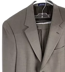 Stafford Mens Washable Wardrobe 2 Button Taupe Birdseye Suit, J: 44L, P: 34x34 - Picture 1 of 22