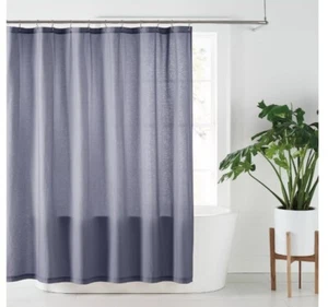 Tenda doccia extra lunga in canapa solida 72 pollici x 98 pollici grigio - Foto 1 di 1
