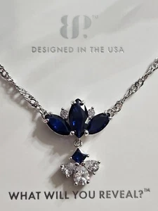 Bomb Party Necklace September 2024 Dreams Of Shimmering Love Sapphire On Rhodium - Picture 1 of 3