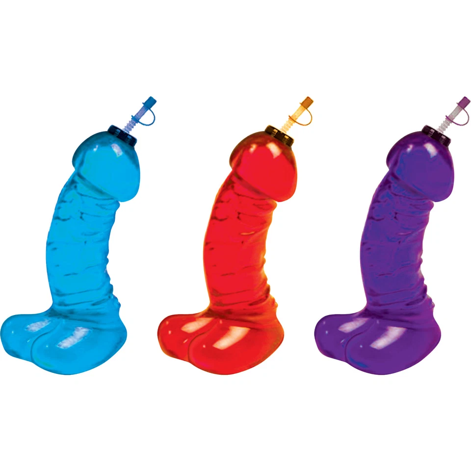 HOTT PRODUCTS Dicky Chug Pecker Sports Water Bottle - Bachelorette Party Favor Fun Gag Gift