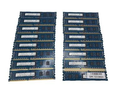 Lot 17 Hynix 4GB PC3-14900R HMT451R7AFR8C-RD DDR3 ECC REG DIMM Server RAM Memory - Image 1 of 4