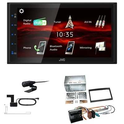 JVC Bluetooth 2DIN DAB+ Autoradio für Peugeot 207 ab 2005 schwarz ohne Canbus - Bild 1 von 4