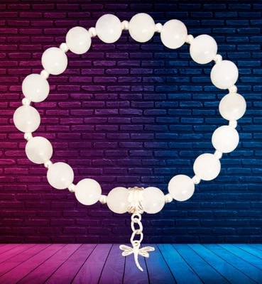 Mondstein Armband💫Damen Perlenarmband Sterlingsilber Damen Schmuck Stretch  - Bild 1 von 2