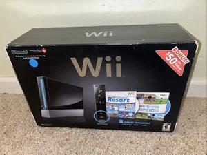 Nintendo Wii Console and Wii Remote Plus In Box Black No Games Matching Serial # - Picture 1 of 21