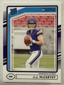 2024 Panini Donruss JJ McCarthy Base Rated Rookie Card RC #303 Vikings - Picture 1 of 2