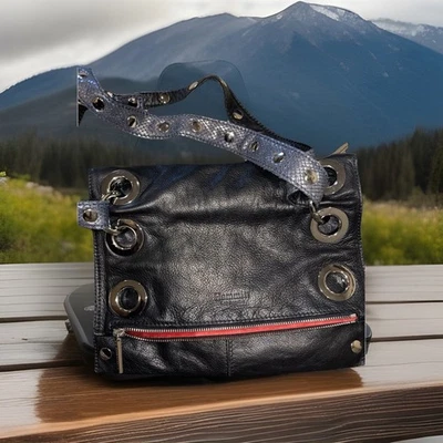 Auténtico Bolso Bandolera Hammitt Los Angeles Pieza Metálico Repujado Solapa Foto 1 de 4