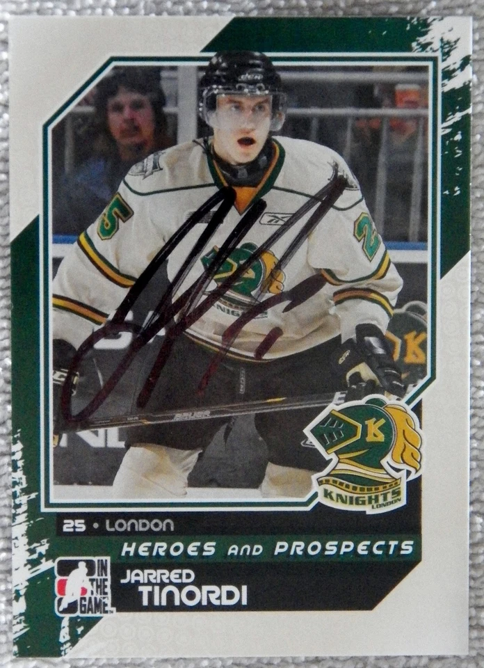 Montreal Canadiens Jarred Tinordi Signed 10/11 ITG H&P London Knights Card Auto - Image 1 of 1