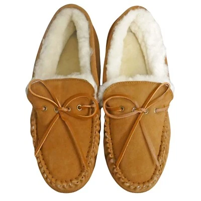 Zapatillas para mujer Glacier Wear de piel de oveja genuina-shp3001 Foto 1 de 4