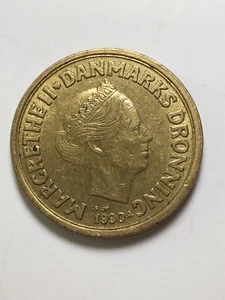 1990 Denmark Queen Margrethe II 20 Kroner Coin - Picture 1 of 14