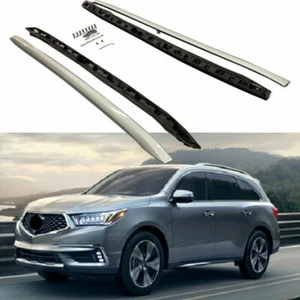 Silver Roof Rack Fits for Acura MDX 2014-2021 Luggage Cargo Rails Side Bars 2pcs - Picture 1 of 9