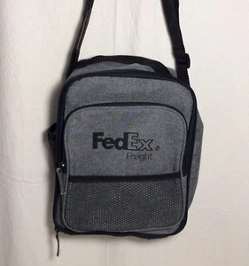 Gray/Black "FEDEX FREIGHT" LUNCH BAG Insulated Cooler Shoulder Straps Pockets - Picture 1 of 7