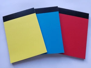 12 NOTEBOOKS PLAIN WHITE PAPER JOTTER NOTE PAD MEMO TAKEAWAY 100 SHEETS PER PAD - Picture 1 of 5