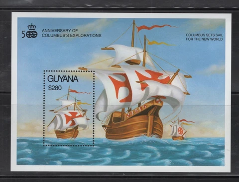 Guyana #2533  (1992 Discovery of America sheet) VFMNH CV $8.50 Cover