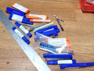 LOT OF METRIC TAPS M1.2 X .25, M6X1, M2 X.4, M6 X .75, M6X1 - Picture 1 of 2