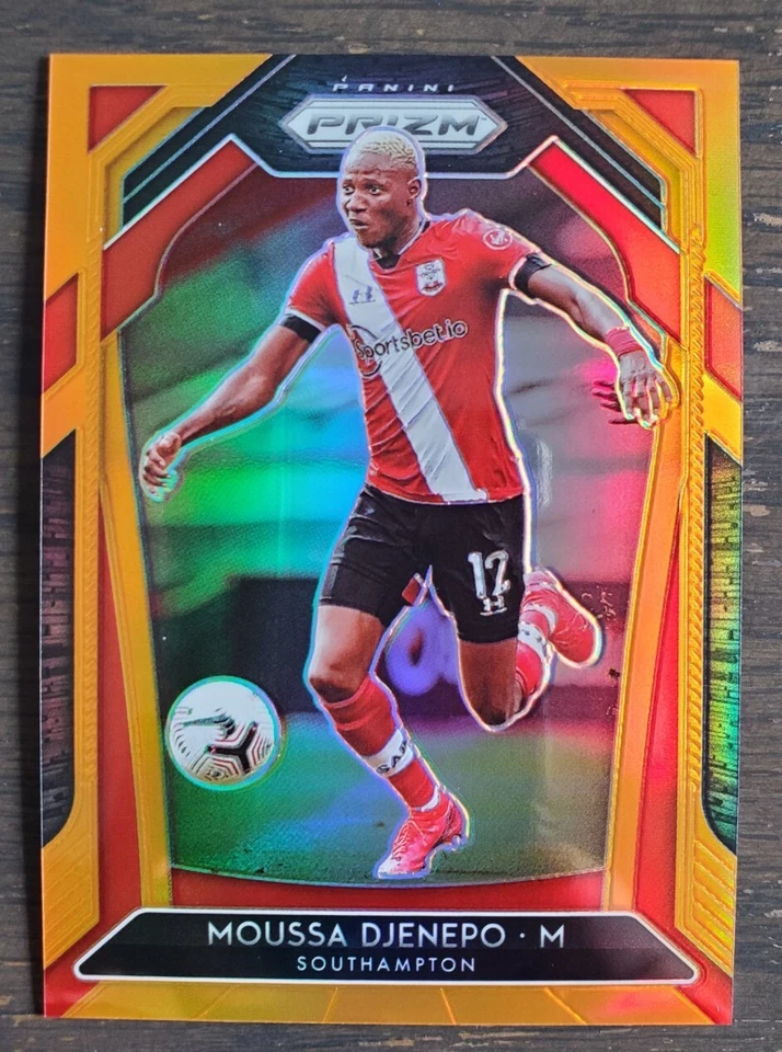 2020-21 Panini Prizm EPL #141 MOUSSA DJENEPO Orange Prizm RC #/25 Southampton  - Image 1 of 2