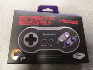RARE Hyperkin Scout Premium 2.4Ghz SNES Controller for SNES and NES Classic NEW - Picture 1 of 2