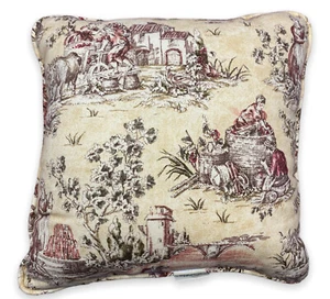 Waverly La Dolce Vita Toile 16-inch Square Decorative Toss Pillow - Picture 1 of 4