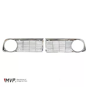 MVP BMW E10 2002 2002tii Late Model Chrome Side Grille Set - Picture 1 of 11