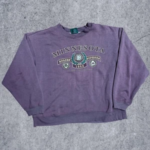 Vintage University Of Minnesota Golden Gophers Crewneck Sweatshirt Purple Large - Picture 1 of 3