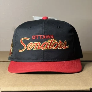 Vintage Ottawa Senators Hat Cap Snapback Sports Specialties Script Twill NHL 90s - Picture 1 of 7