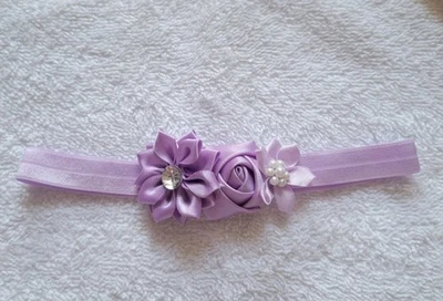 Ручной работы Baby обруч для волос размер 0-3 м (14 «-15» диаметр) лаванда/сирень новый - Изображение 1 из 4