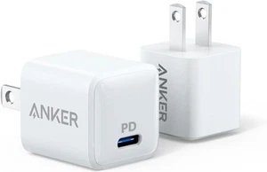 Chargeur USB 20W Anker C Nano Chargeur Powerport PD Durable Compact 2Pack - Photo 1 sur 8