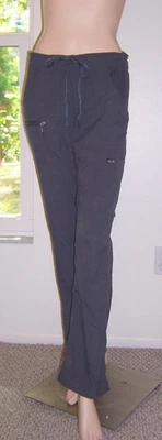 KATHY PETERSON KOI легкий темно-серый скрабы низы XS обычный тонкий крой #721-R - Изображение 1 из 4