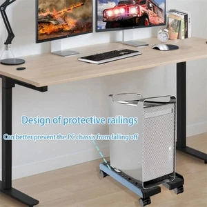 Stablilty Mobile Computer Tower Stand CPU Case Holder Cart - Photo 1/6