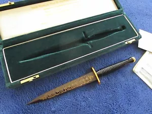 VINTAGE FAIRBAIRN SYKES KNIFE INVASION OF SOLOMONS DAGGER AND BOX MAKER H.G.LONG - Picture 1 of 20