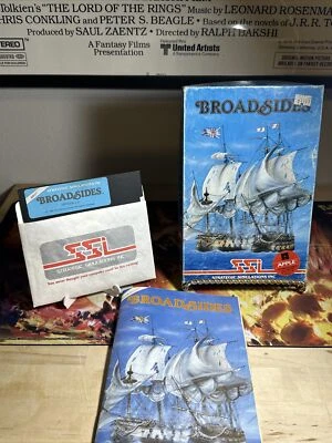 RARE Broadsides Disk Pre-Strategic 48K APPLE Disk for Apple II Game With Manual - Image 1 of 4