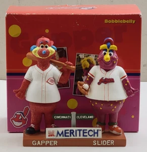 Cleveland Indians Slider & Cincinnati Reds Gapper SGA Bobblebelly Bobblehead IOB - Picture 1 of 9