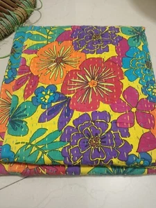 Multi colour Floral Print Indian Kantha Quilt Indian Handmade Blanket Twin Size - Picture 1 of 10