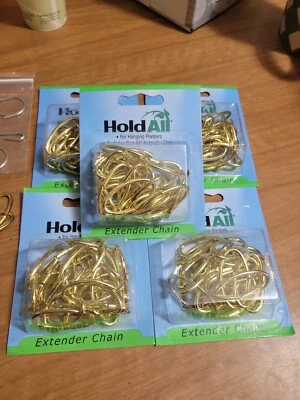 5 ganchos livres de corrente extensor de planta pendurada cor ouro 36 polegadas. - Imagem 1 de 4