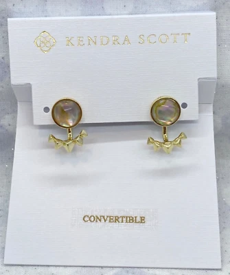 Kendra Scott Sienna Ear Jacket Earrings in Iridescent Abalone Gold tone - Image 1 of 4