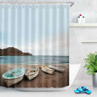 Plastic Boat Waterproof Bathroom Polyester Shower Curtain Liner Water Resistant
