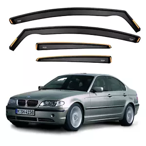 ISPEED Wind Deflectors for BMW 3 Series E46 4-Door Saloon 1997-2003 4pc Set - Picture 1 of 10