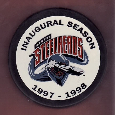 WCHL IDAHO STEELHEADS 1997-98 INAUGURAL SEASON Souvenir PUCK- LAST1 Cover