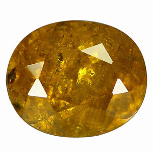 1.25Ct Stunning 7 x 6 mm Genuine Golden Yellow Sphene Titanite