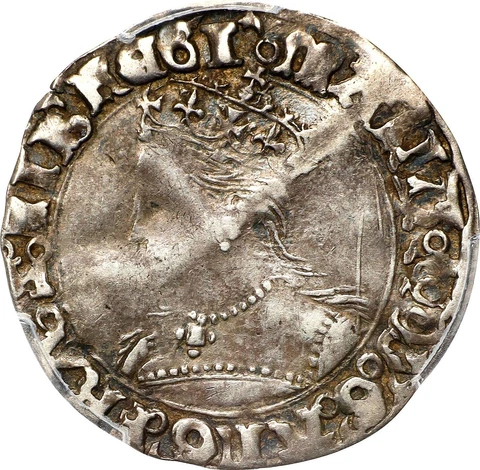 (1553-54) GREAT BRITAIN MARY I GROAT LONDON MINT;MM:POMEGRANATE PCGS VF DETAILS Cover