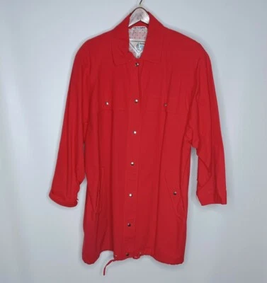Vintage Cyclone Red Snap Up Jacket Women's Size 10 - Image 1 of 4