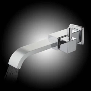 Wall Mounted Bathtub Basin Chrome Bathroom Faucet Vessel Vanity Single Cold Taps - Picture 1 of 4