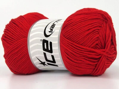 Lote de 4 hilos sedosos bebé algodón ligero bambú 4x100g/225m rojo Foto 1 de 4