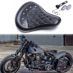 Bobber Motorcycle Large Solo Seat Spring Cushion For Harley Davidson Fatboy FXFB - Picture 1 of 12