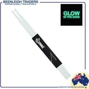 Glow In The Dark DRUM STICKS 5B WHITE Brand New - Foto 1 di 7