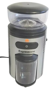 Espressione Professional Conical Burr Coffee Grinder, Black/Silver MEC-5198 - Picture 1 of 10