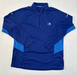 KARRIMOR UK Size M men's long sleeved blue top zip camping hiking activewear - Picture 1 of 6