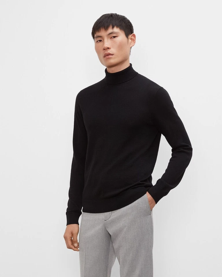 Club Monaco Black Merino Wool Turtleneck Size Medium - Image 1 of 4
